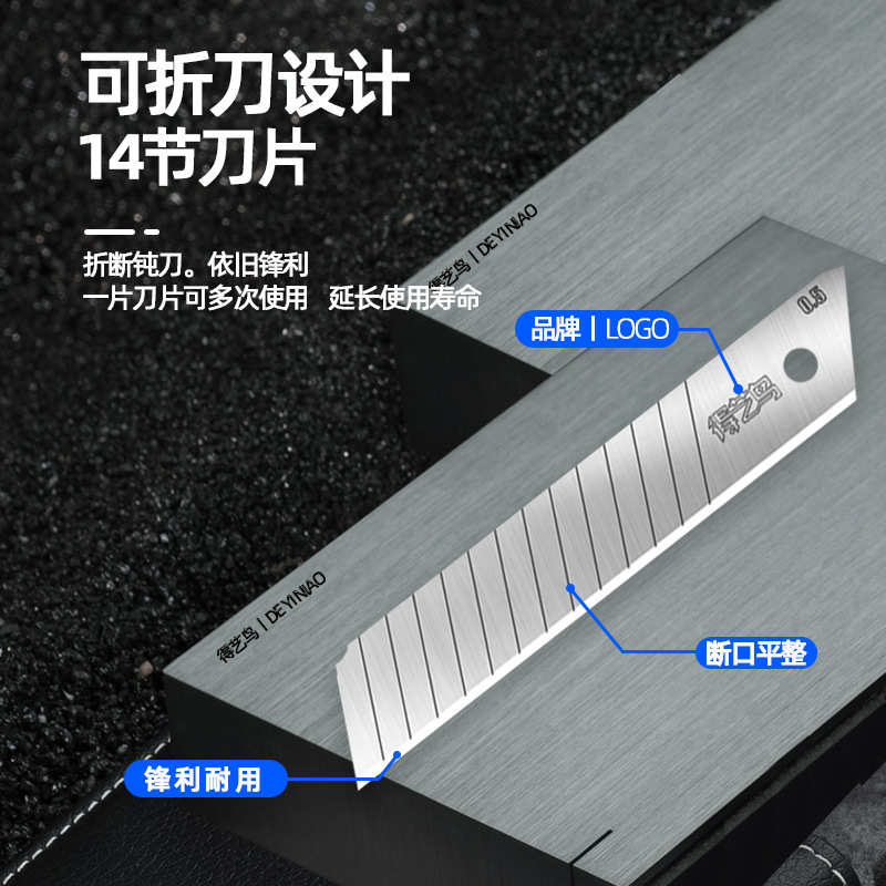 Extra thick 0.7 black and white sheet art blade manufacturer, sharp medium blade, size and size for cutting paper, wallpaper, wallpaper art details Picture