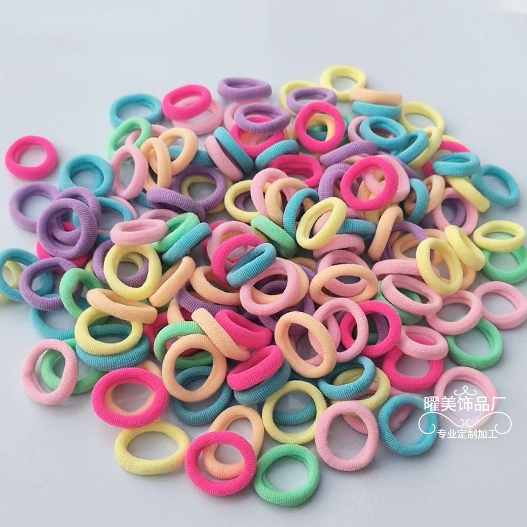 2cm baby hair band, no damage to hair, girl hair band, kindergarten hair rope, adult braided hair towel band, 100 hair ties full figure