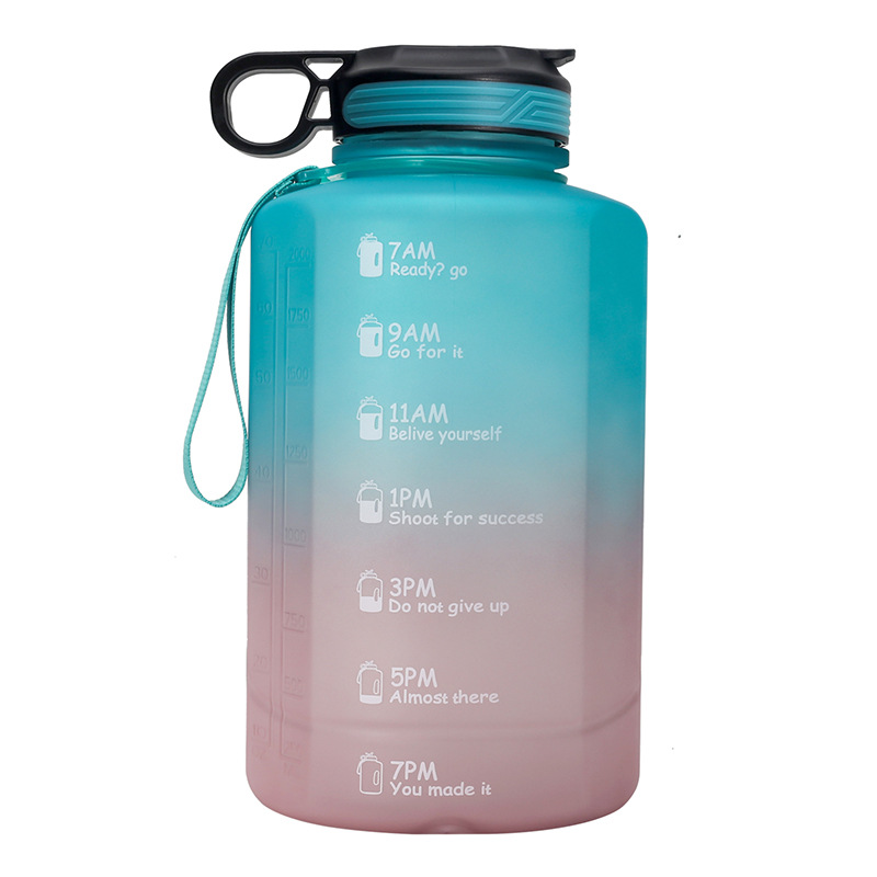 New 1-gallon large-capacity outdoor sports water bottle, fitness water cup and half-gallon plastic cup for cross-border e-commerce are in stock Item Picture