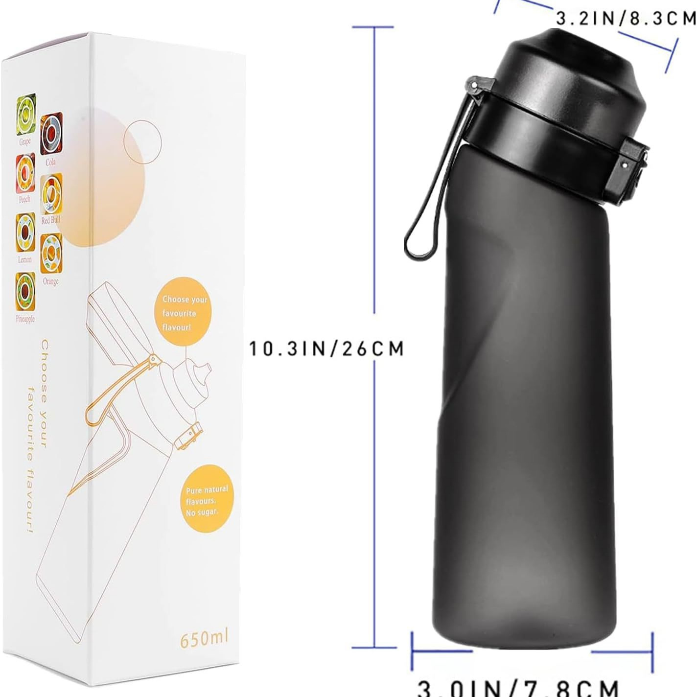 The new Cross-border 2025 Playful cup is a 10-flavor gradient water cup with 0 sugar and 0 calories. It is a scented cup with a fragrance ring from the original factory details Picture