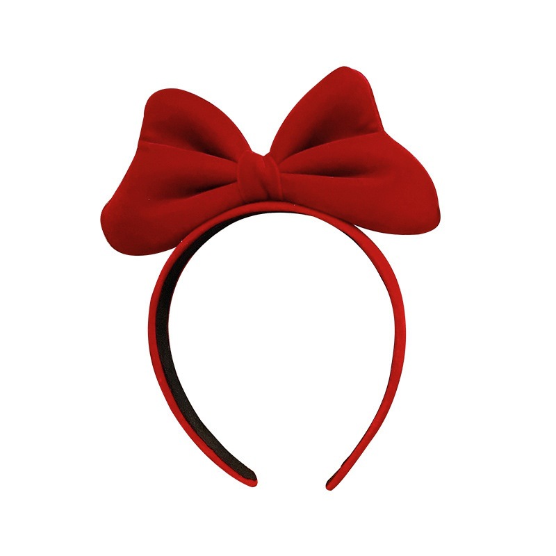 Snow White's velvet hairband, a sweet photo taken with a huge red bow, and a live-streamed hairpin on the stage Item Picture