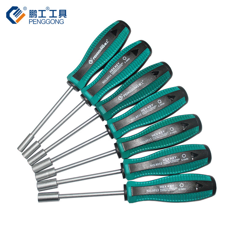 Wholesale of hexagon socket screwdriver sets, 6-angle socket screwdriver screwdrivers, 3-14mm hexagon socket wrenches details Picture