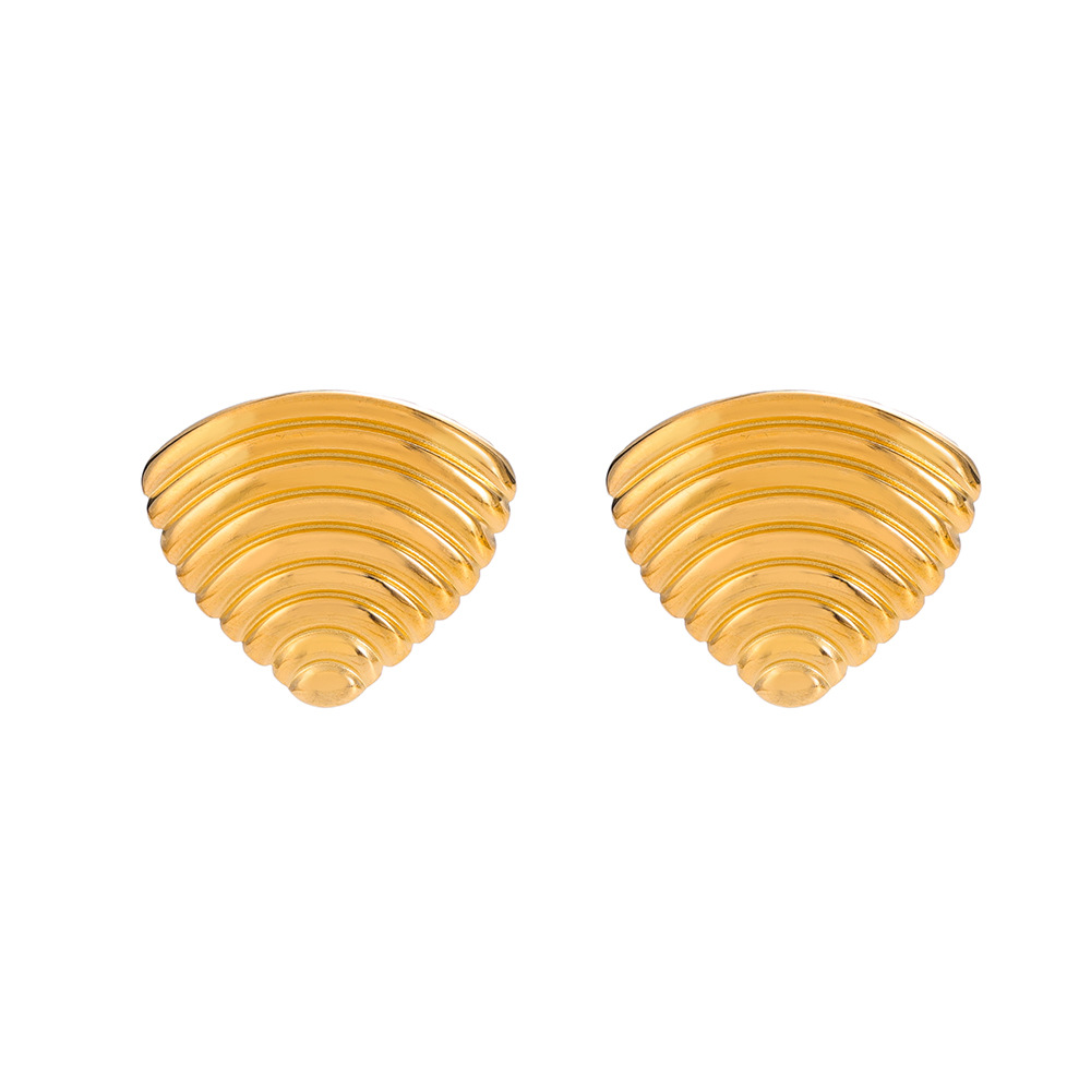 Ocean-style titanium steel ear studs for cross-border supply, anti-color fading, minimalist and niche European and American design, high-end and popular earrings Item Picture
