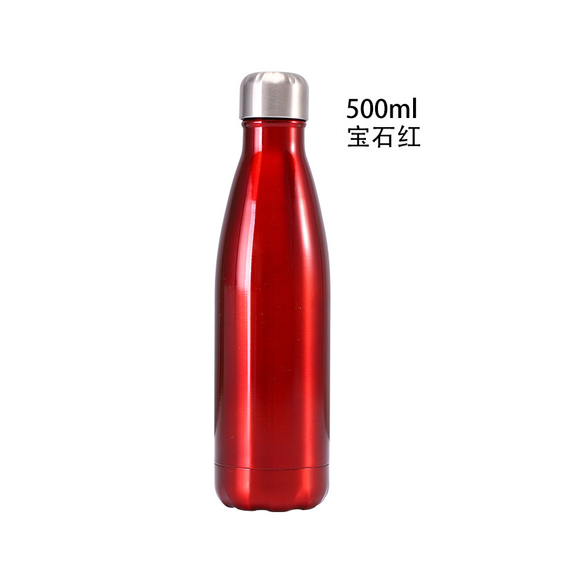 Amazon stainless steel 304 water cup, creative vacuum insulated cup, sports water bottle, 500ml cola bottle in stock Specification drawing