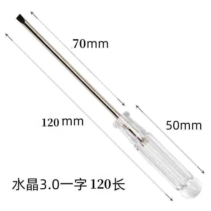 2.0 Cross-head Screwdriver toy delivery, screwdriver, 3mm flat-head screwdriver, crystal transparent handle, small screwdriver undefined