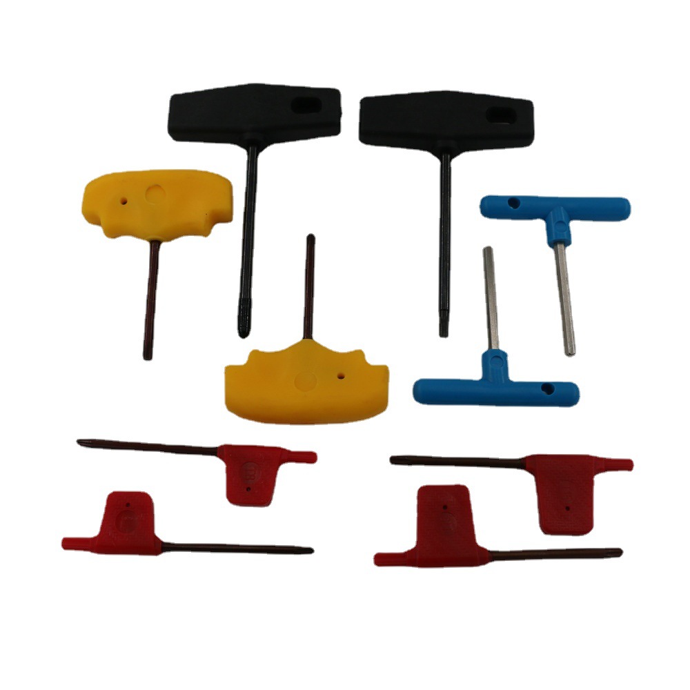 CNC tool turning parts with plum blossom heads, T20, T15, T type rice head wrenches, screwdrivers and tools with handles full figure