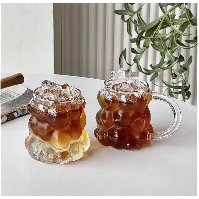 High appearance level water cup manufacturer delivers InS-style high borosilicate grape glass cups for home use, giving a sense of luxury details Picture