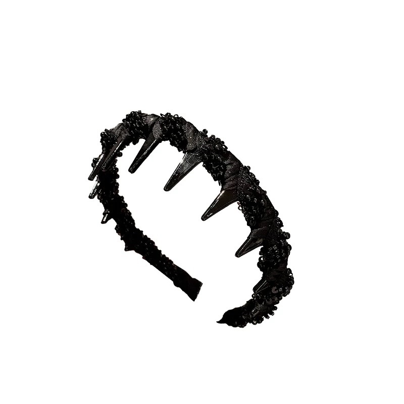 Paris Princess hairband for women, new height-increasing headband, pressure hair, face-washing hairpin, small chanel-style handcrafted beaded hair bundle Item Picture