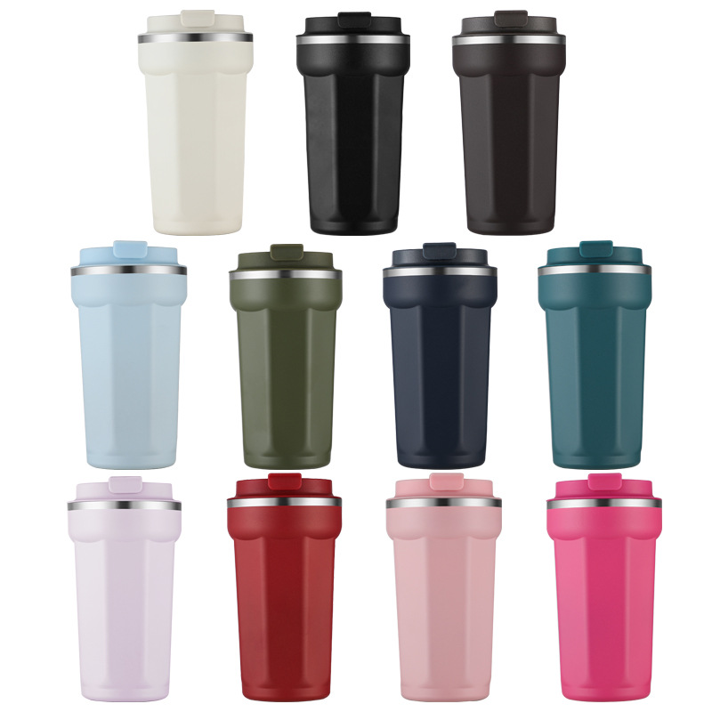 Amazon 304 stainless steel 4th generation coffee cup, portable hand-held straw cup, vacuum insulated cup full figure