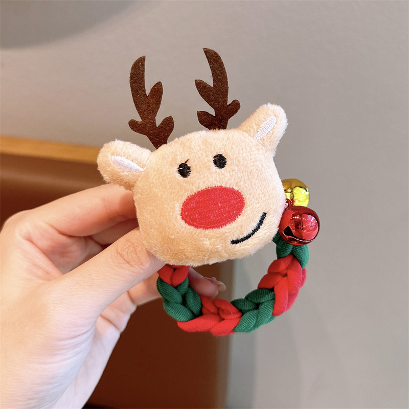 Christmas hair accessories, children's hair bands, hair ties, rubber bands, new thickened high-elastic Christmas tree hair ties for girls Application Scenario
