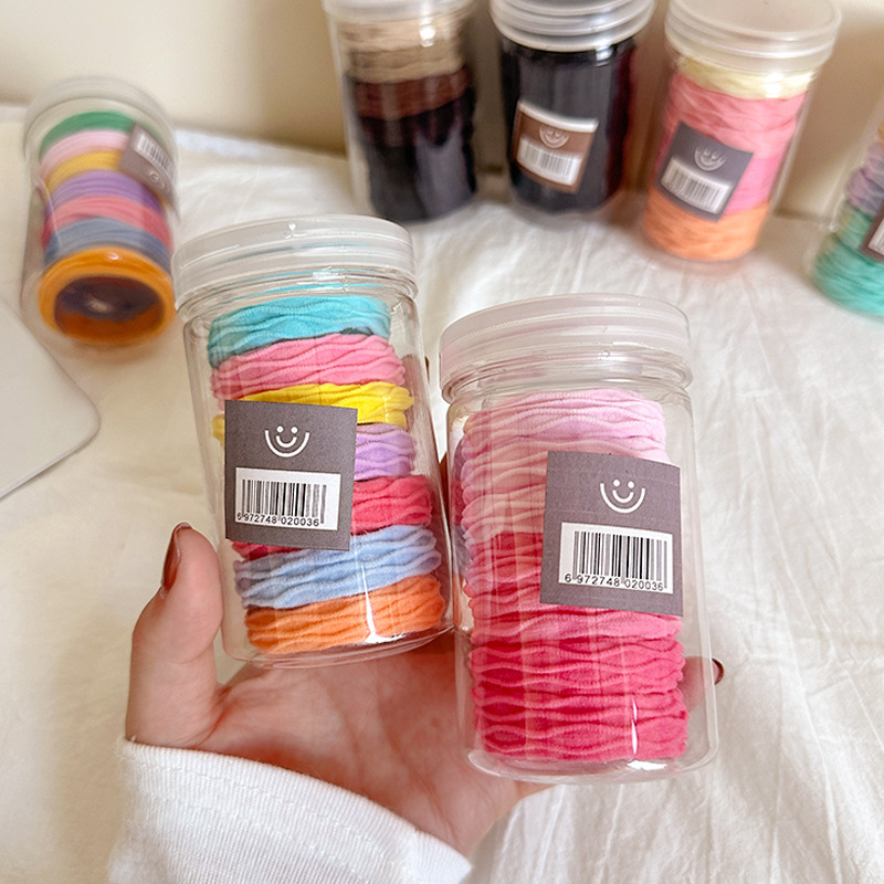 Colorful seamless towel loops can be canned without damaging hair, high-elasticity hair ties, simple basic hair ties, and hair tie rubber bands Specification drawing