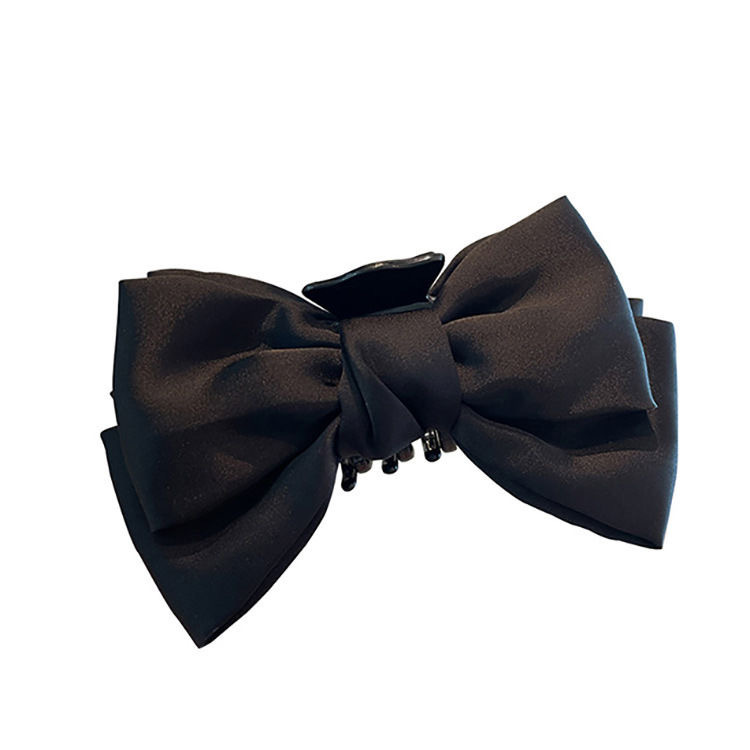 Satin princess on the run, bow clip, women's autumn and winter hair clip, back of the head updo, shark clip, Internet celebrity hair clip Item Picture