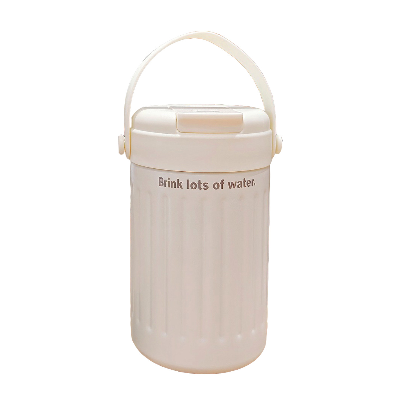 Simple and portable water cup, high appearance level, ins fashion coffee cup, gift for couples, portable stainless steel double-drinking straw cup Item Picture