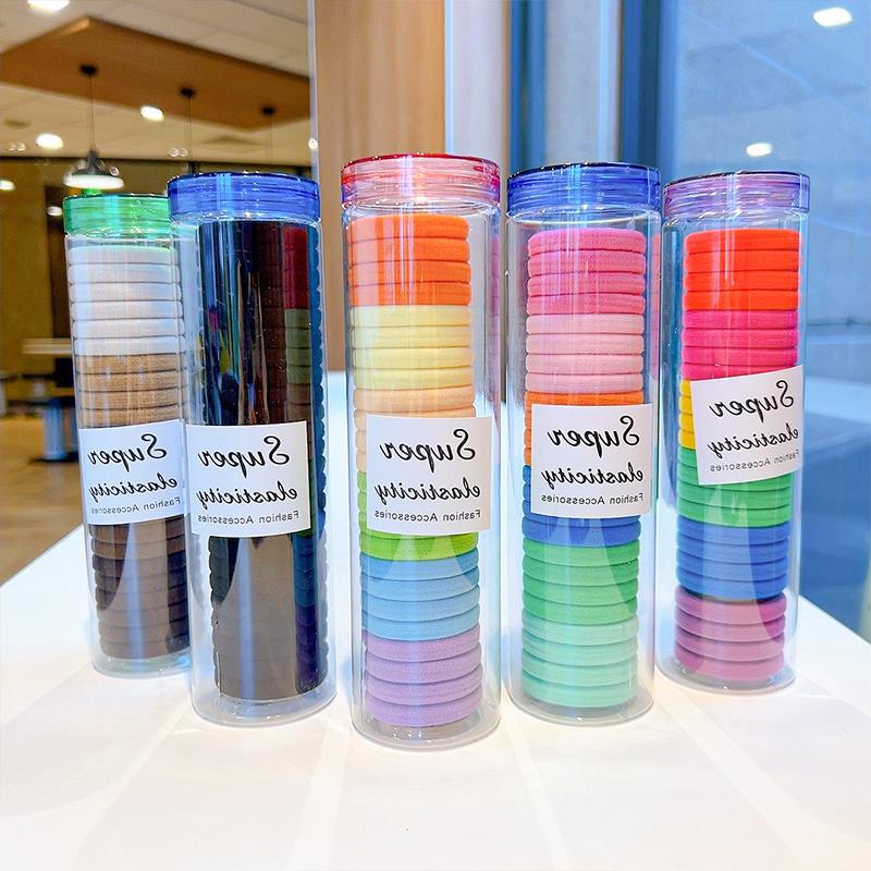 24 high-elasticity, non-damaging hair towels, hair bands, sweet candy-colored hair ties, high ponytail hair ties, and hair accessories full figure