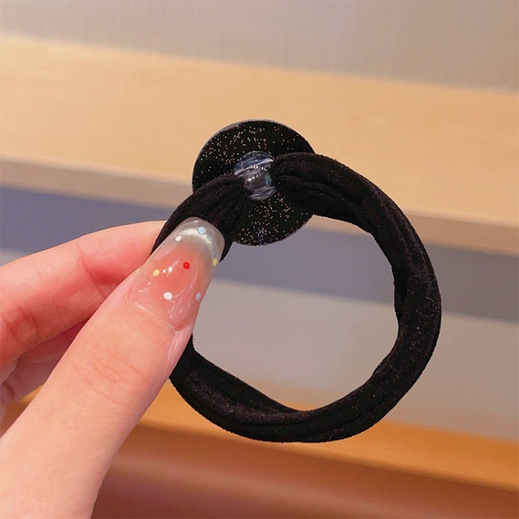 New children's hair tie band, Korean-style, cute, high-elasticity, durable, high ponytail, colorful hair tie headwear Application Scenario
