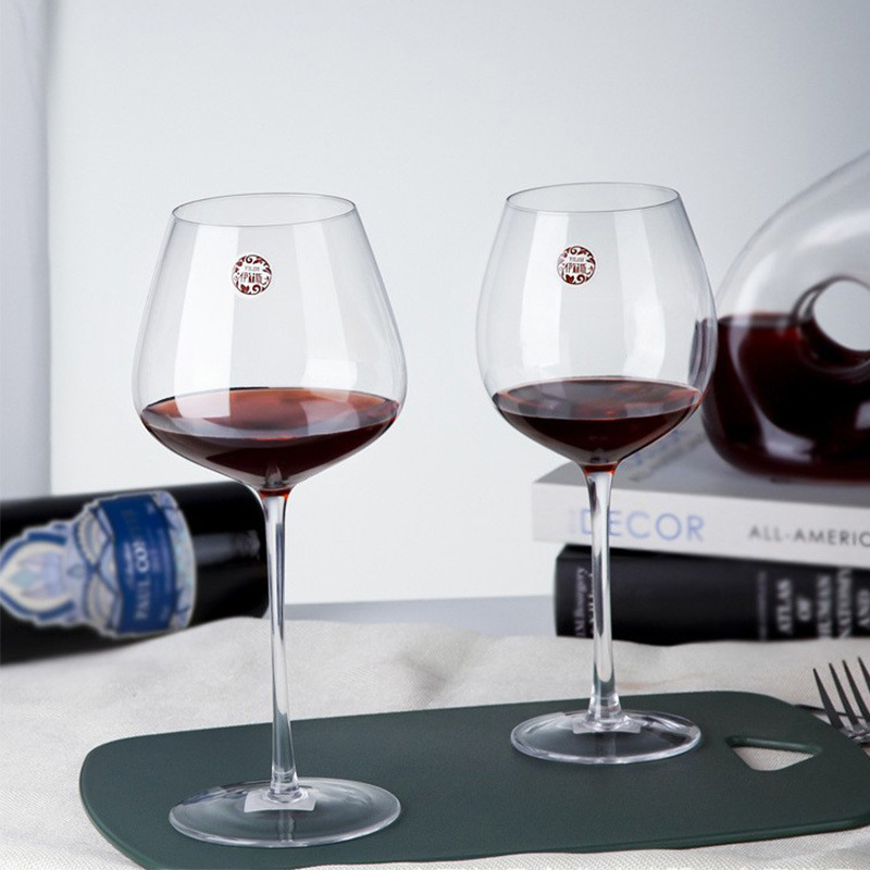 Wholesale of Elise European-style crystal wine glasses, household and commercial simple wine glasses, and creative tall glasses Specification drawing