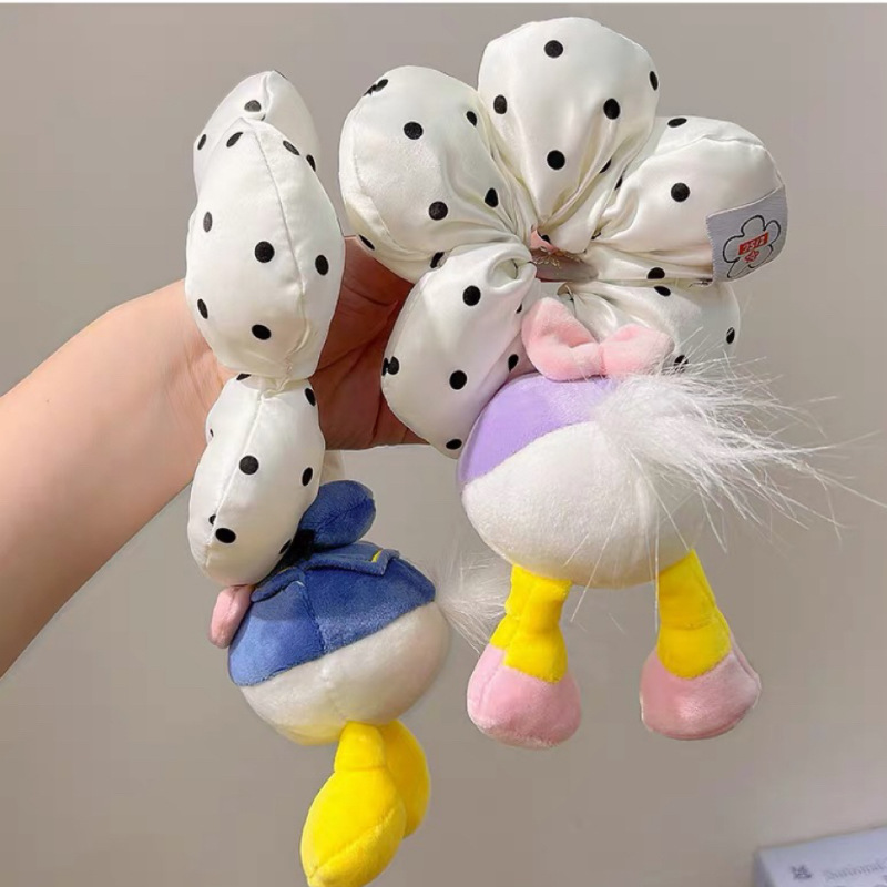 Korean-style polka dot bow hair band, exaggerated half-body doll headwear, 2025 new cartoon cute hair band, headband girl Specification drawing