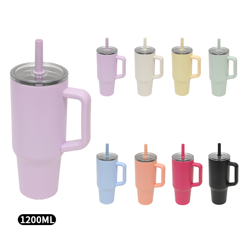 Cross-border 40oz Giant ice Cup, large-capacity portable insulated cup, double-layer cold preservation, 304 stainless steel car cup full figure