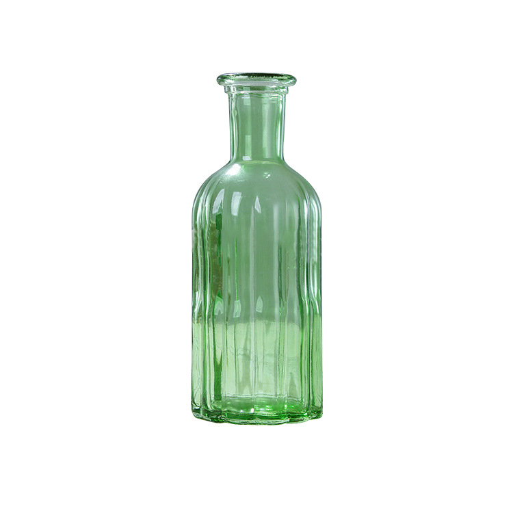 Small-mouthed one-piece vase, dried flower vase, computer desktop decorative item, colorful hydroponic vase Item Picture