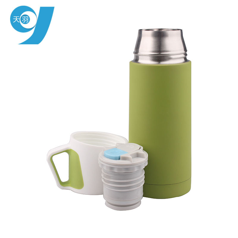 Simple solid-color stainless steel insulated cup, portable cup for sports, 500ml vacuum water cup for male and female students details Picture