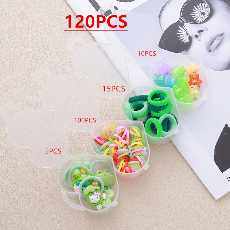 Love box cartoon children's hair band, macaron-colored small grab clip, high-elasticity disposable rubber band, towel band, hair tie Specification drawing