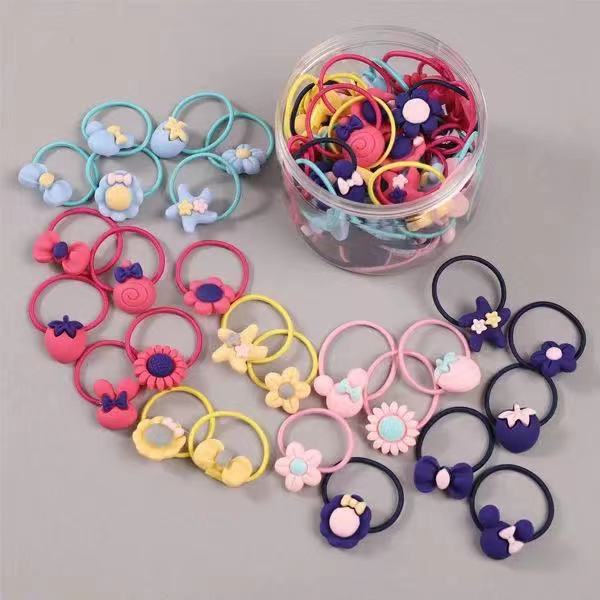 Children's hair accessories, flower hair bands, non-damaging hair ties, baby hair bands, elastic and good for tying hair, little girls' hair ties details Picture