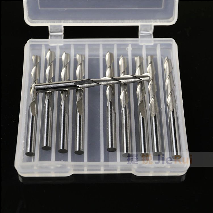 Jierui 3.175mm double-edge helical milling cutter, computer engraving tool, wood carving and woodworking tool, engraving machine tool Specification drawing