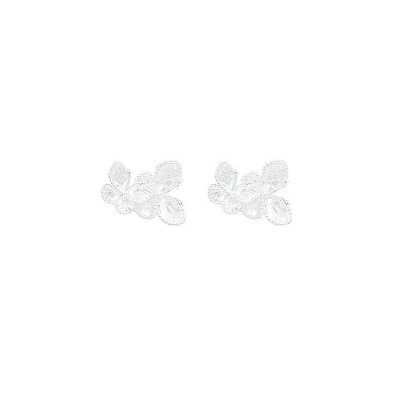 The cool and unique hollowed-out butterfly stud earrings feature a super ethereal French retro and versatile design. They are small and delicate earrings for women Item Picture