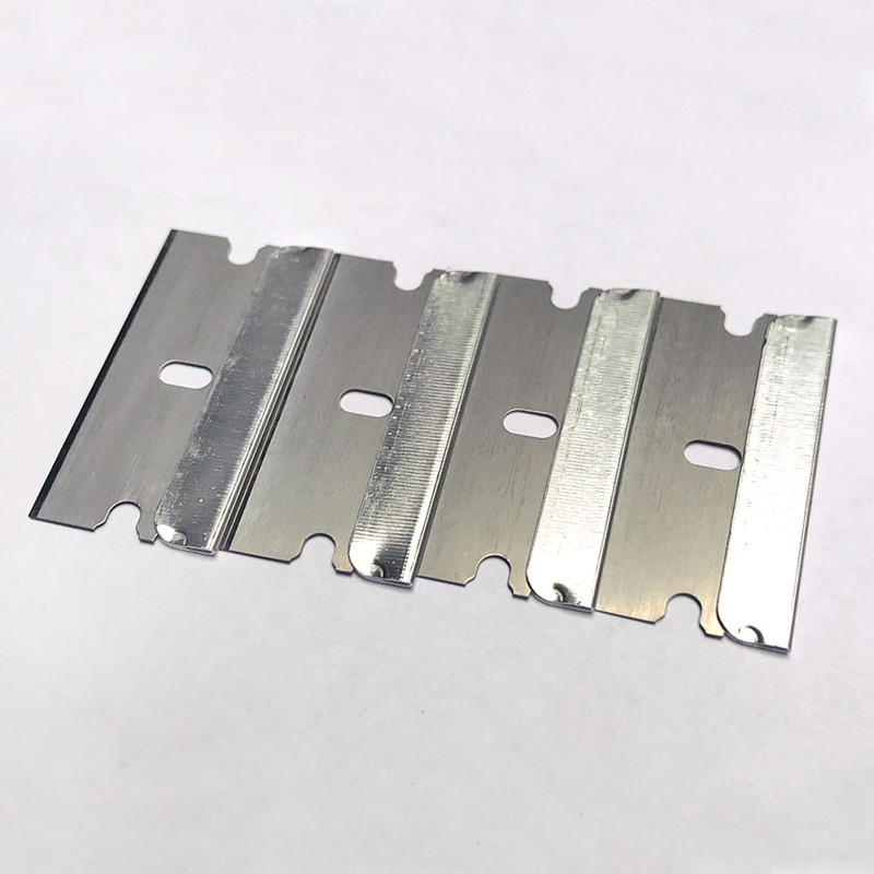 Wholesale bulk single-sided blade clips, eyebrow trimming blades, car film application scraper blades, glass glue removal and scraping blades Specification drawing