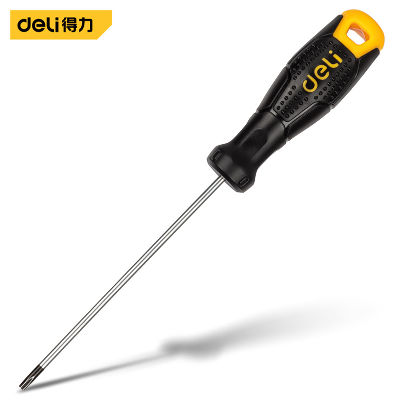 Deli mid-hole patterned screwdriver with magnetic special-shaped rubber handle star-shaped screwdriver, multi-functional portable screwdriver Item Picture