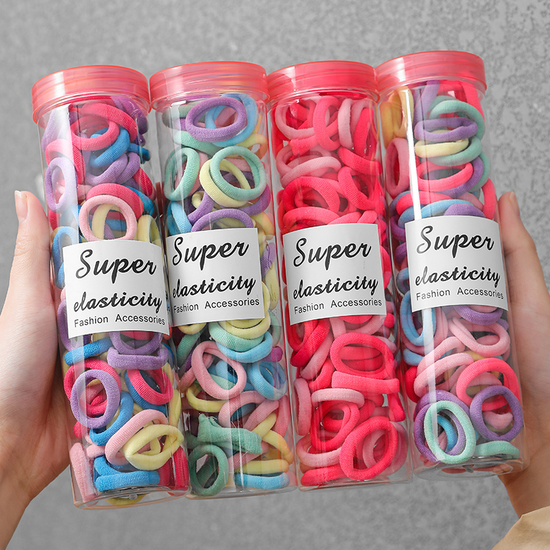 The new 2023 children's hair band is not harmful to hair. It features a high-elasticity girls' hair tie, a Korean-style hair tie for girls, and a ponytail band Specification drawing