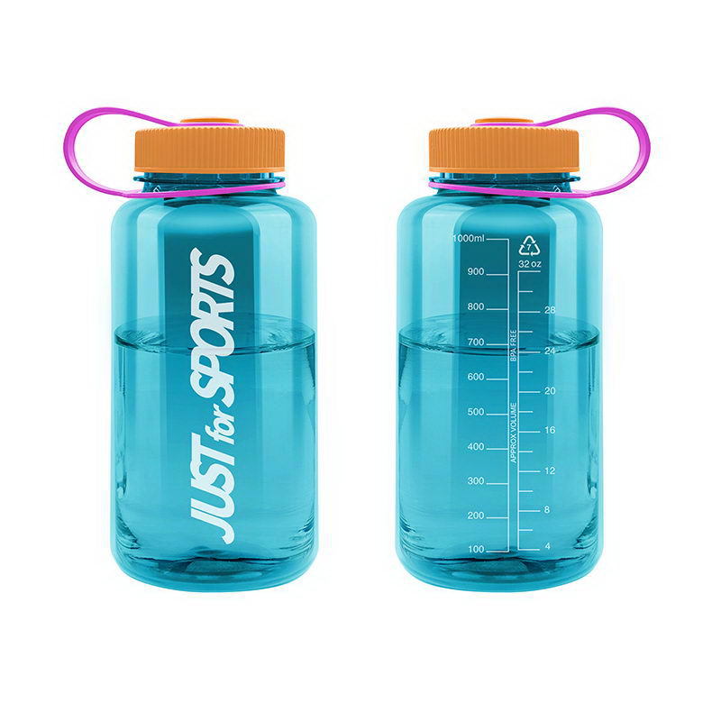 New bicycle outdoor sports portable water cup 32oz space cup solid color 1000mL sports fitness plastic cup full figure