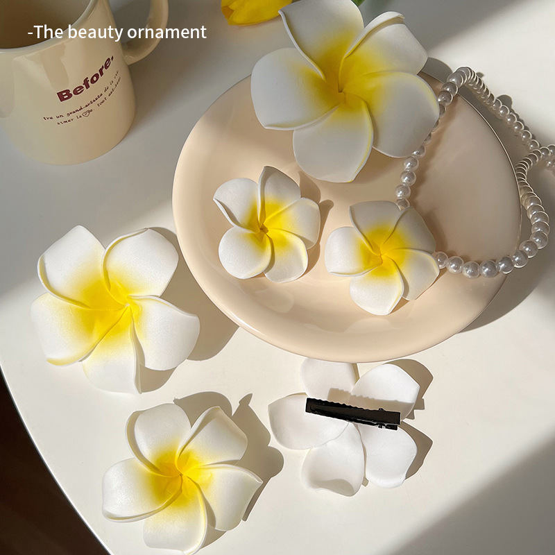 The super fairy-like frellia hair clip is a perfect match for women's spring and summer outings. It features side bangs, broken hair and a duckbill clip, creating an atmosphere Application Scenario