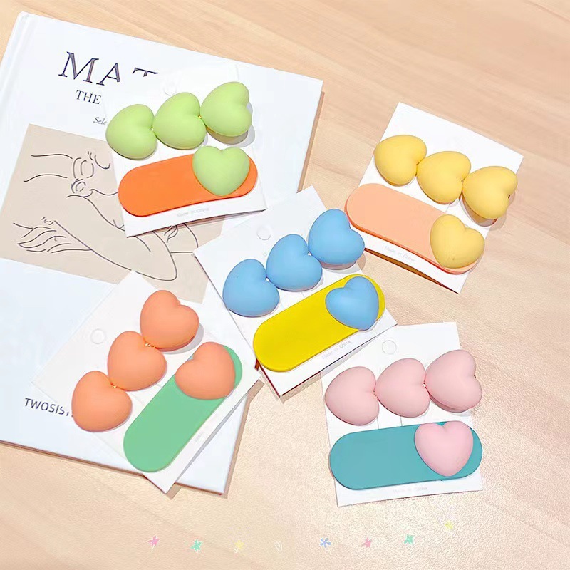 Cute Japanese and Korean hair clips, five-pointed star hair clips, bangs accessories, Korean-style heart-shaped candy-colored headwear, hair clips and accessory sets Specification drawing