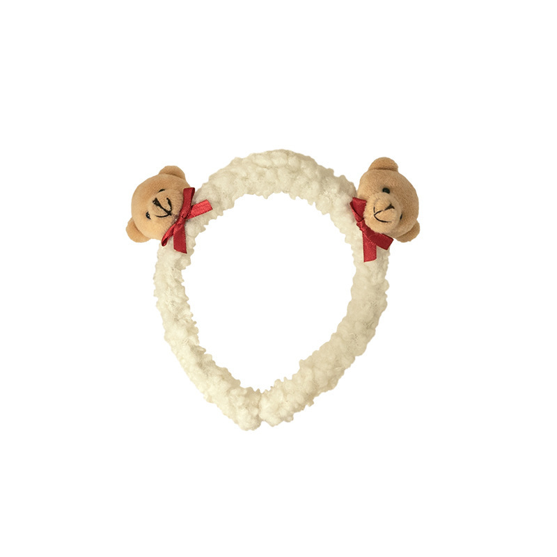 Little Bear Rabbit face wash hair band for women, simple lamb hair band, versatile for going out, anti-slip hair clip, hair band, hair accessory Item Picture