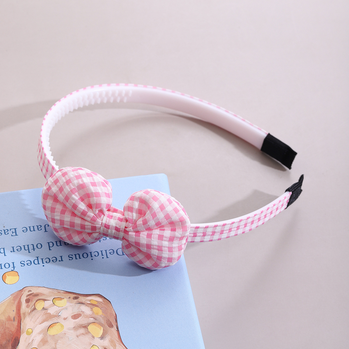 Summer princess fabric bow headband for children, new cute anti-slip flower-shaped hair clips for girls Specification drawing