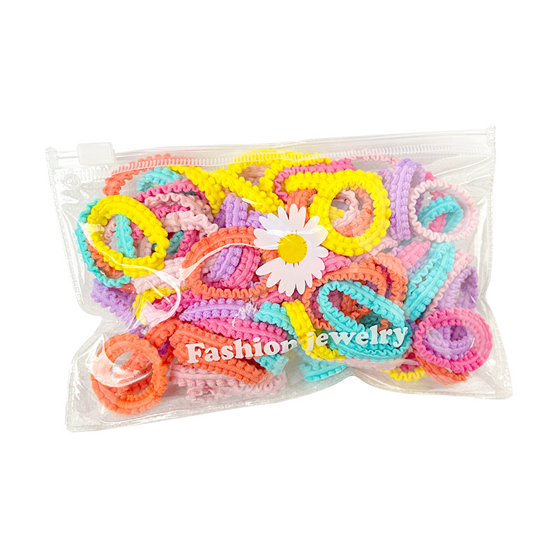 Children's rubber band hair tie for girls, high appearance level, no damage to hair, high elasticity hair tie and hair accessory, small hair band hair tie for girls and babies Item Picture