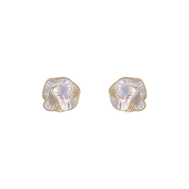 Unique camellia stud earrings for women 2025 new bestsellers, niche design, light luxury, high-end and elegant earrings Item Picture