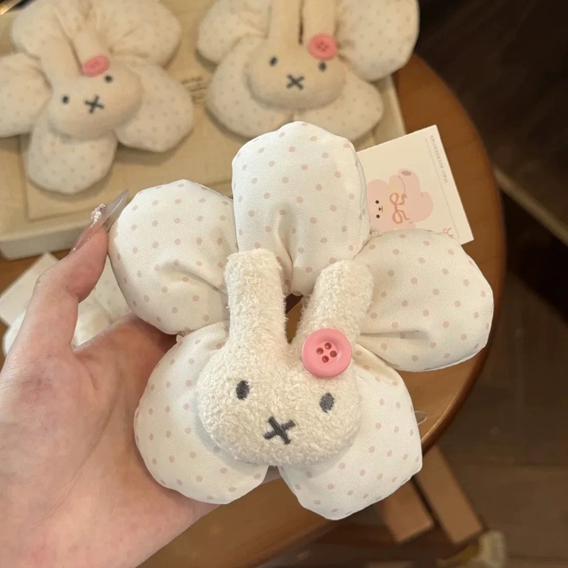 Cute Instagram cartoon Miffy Rabbit large intestine hair band, hair tie, high appearance level, sweet and girlish hair accessory new style Specification drawing