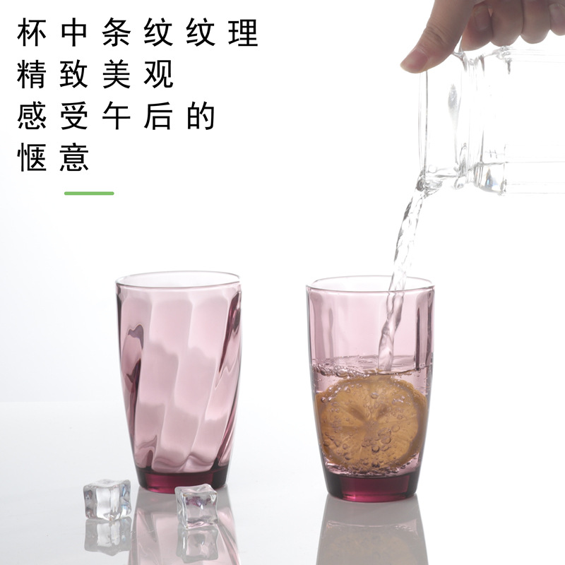 Glass simple water cup, household cup, restaurant beverage cup, creative high appearance level water cup, high-end light luxury simple cup details Picture