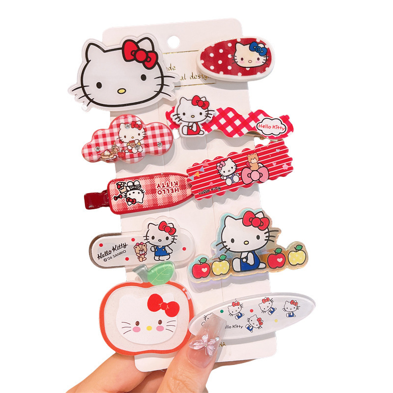 KT Cat Children's hair clips, cute headwear for girls and kids, new popular forehead hair clips, baby bangs hair accessories Item Picture