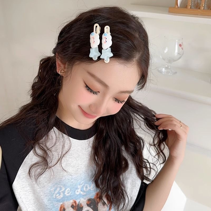 Cute cloud and star cartoon hair clips, girls' side bangs clips, children's duckbill clips, small scratch clips, hair bands, hair clips and headwear Specification drawing