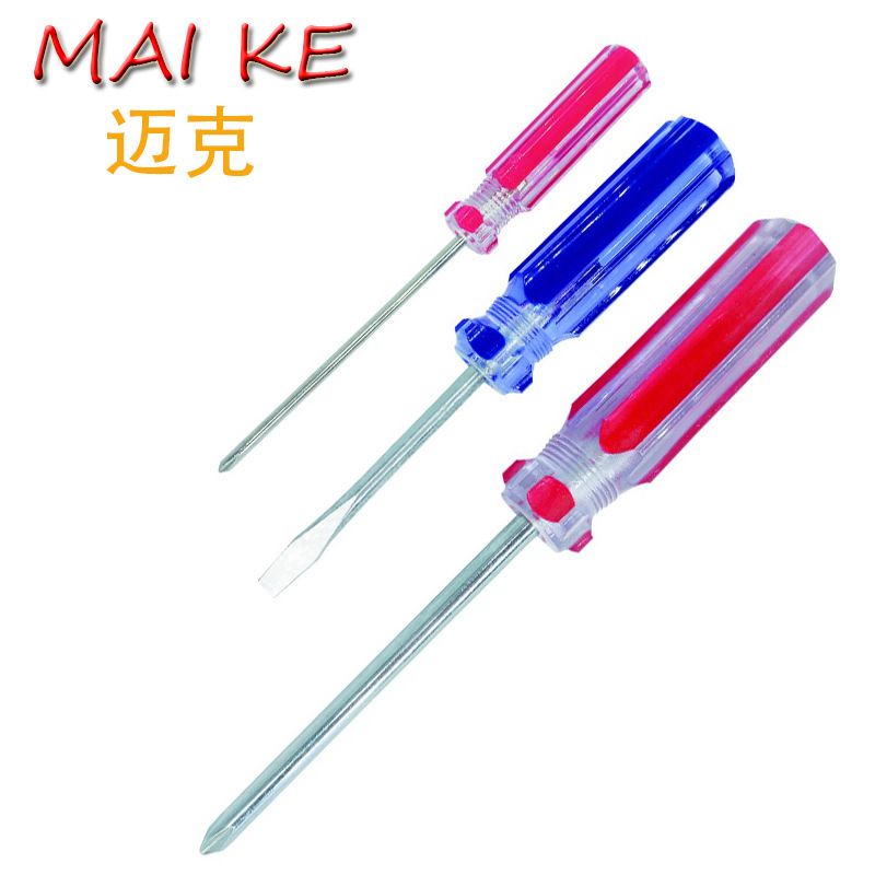 Source factory transparent color-striped handle cross-shaped small screwdriver, color-striped screwdriver, transparent screwdriver undefined