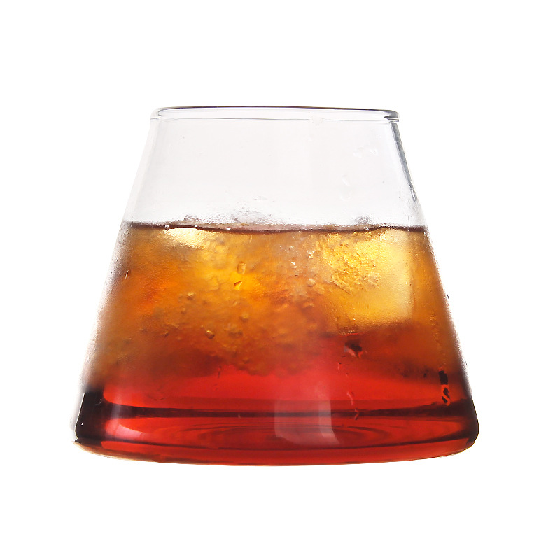 Japanese Fuji Mountain glass cups, household water cups, coffee cups, juice cups, thickened high-temperature resistant high borosilicate glass cups Item Picture