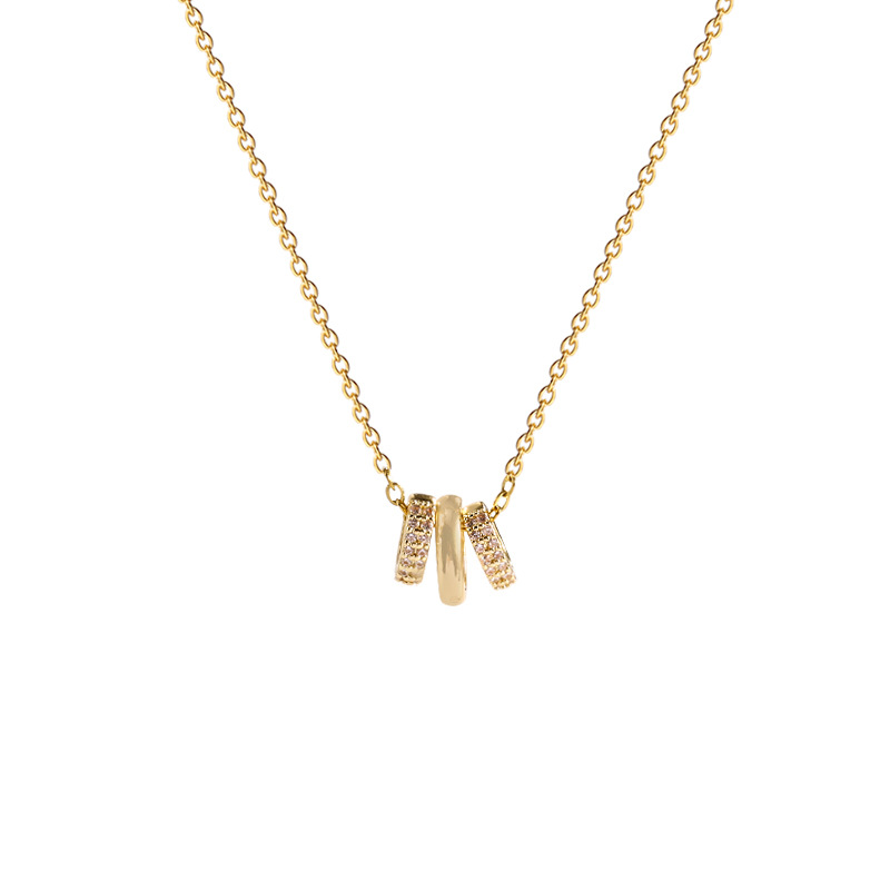 Light luxury diamond ring buckle titanium steel necklace for women, 2024 new style, high-end and elegant collarbone chain, popular neckchain accessory Item Picture