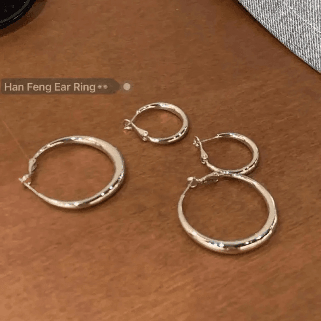 Shop owner's recommendation! Simple and exquisite circular ear rings, high-end and luxurious earrings for women, elegant and suitable for big faces Application Scenario