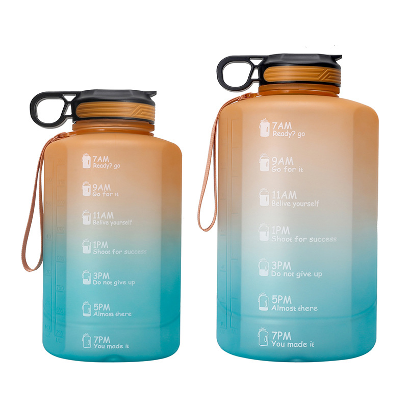 New 1-gallon large-capacity outdoor sports water bottle, fitness water cup and half-gallon plastic cup for cross-border e-commerce are in stock details Picture