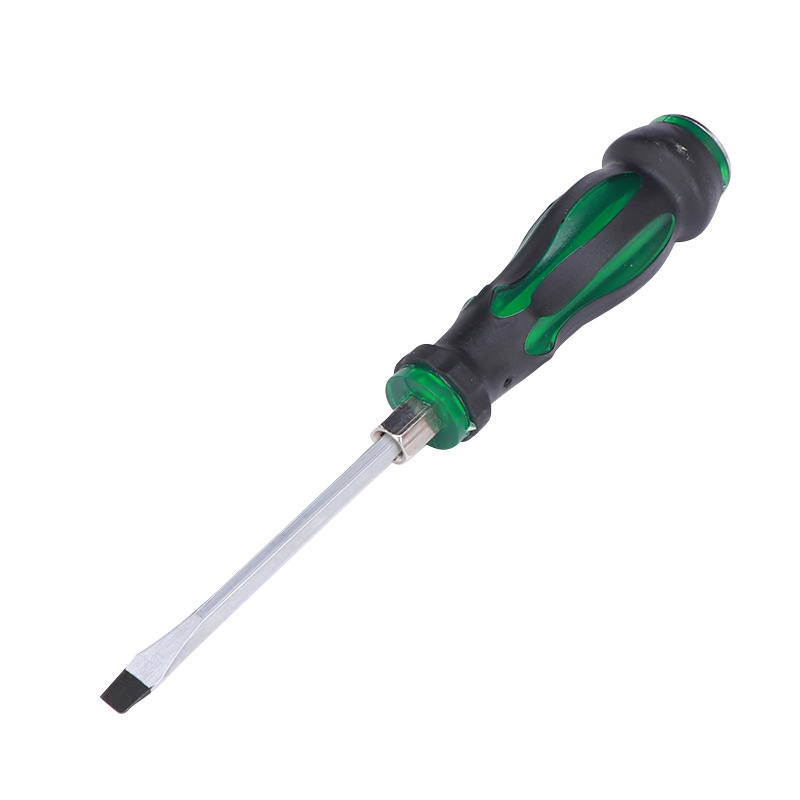 Wholesale dark green through-hole screwdrivers that can strike cross-head screws, with various specifications of magnetic plum blossom screwdrivers Item Picture
