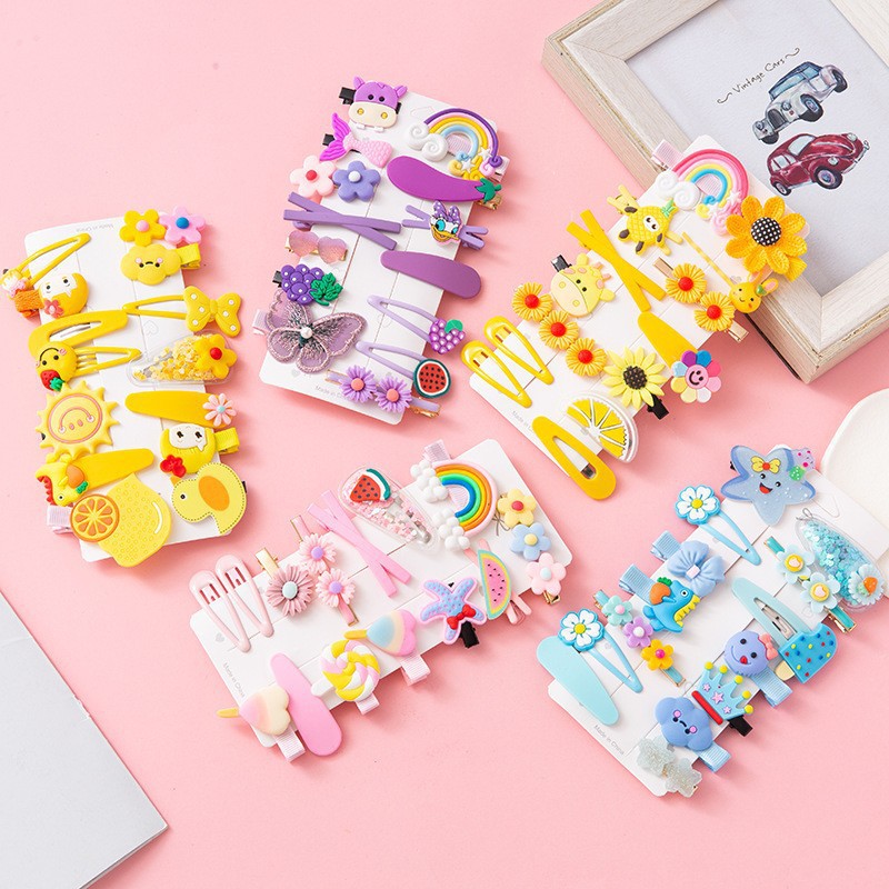 Children's hairpins 2024 New style Little girl hairpins Cute little girl broken hairpins subnet red baby bangs hair accessories details Picture
