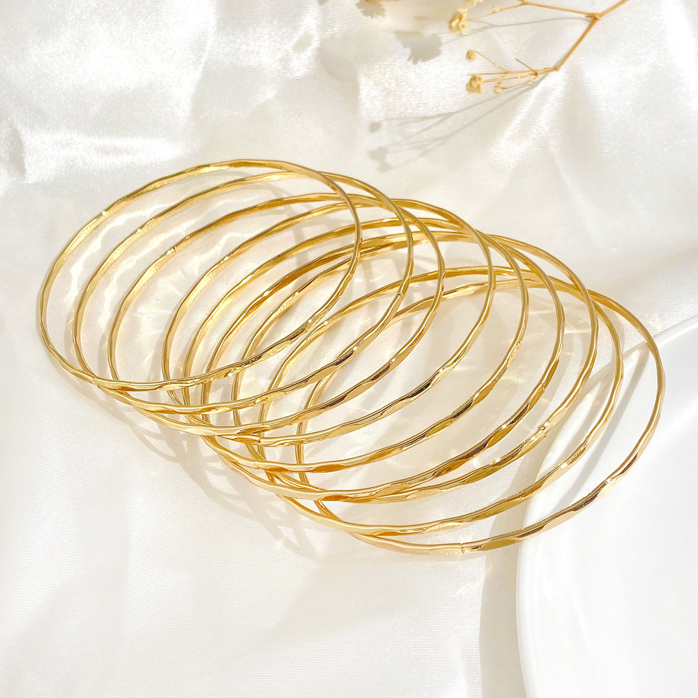 European and American InS-style multi-layer bracelet set, female personality and temperament, alloy geometric layered bracelet set factory wholesale details Picture